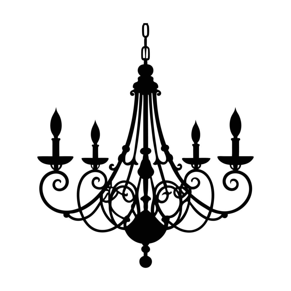 illustration of a chandelier. vector