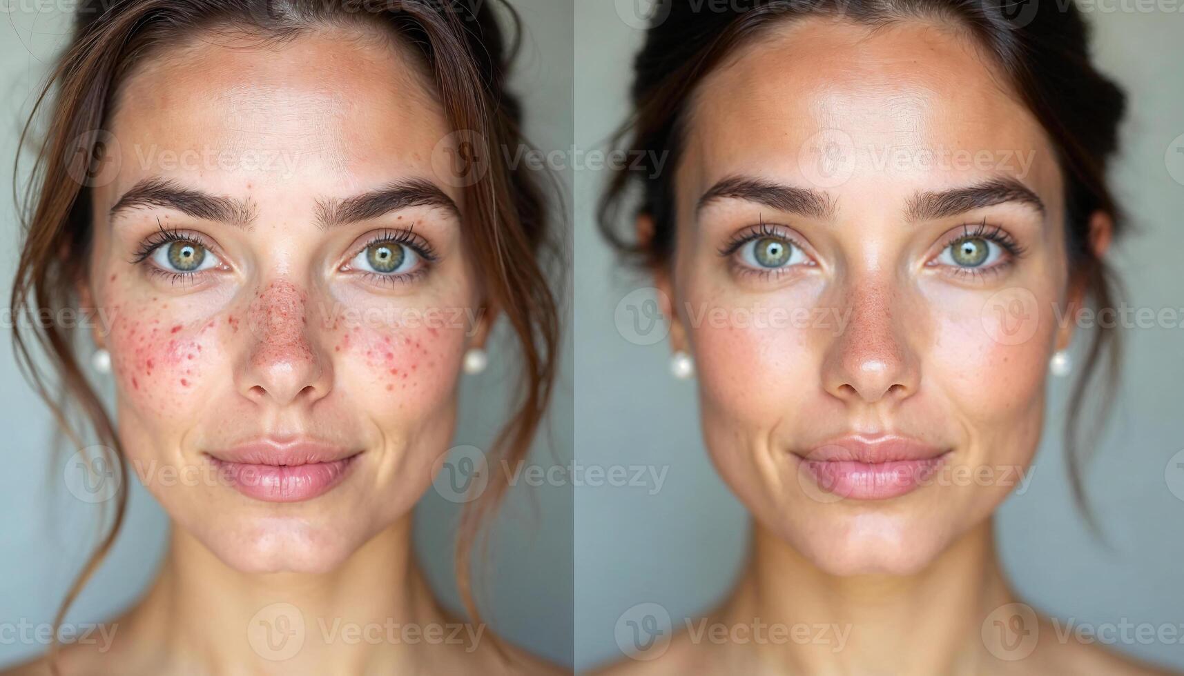 Acne Skincare Results, Redness, Pores and Texture Before vs After photo