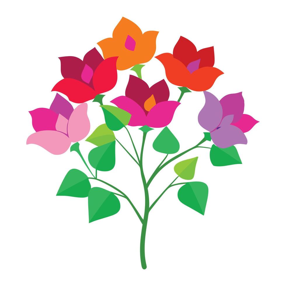 a bouquet of flowers on a white background vector