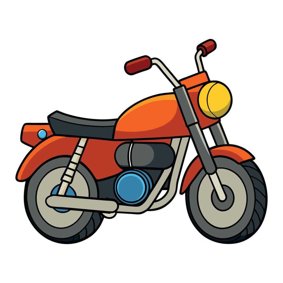 motorcycle illustration white background vector
