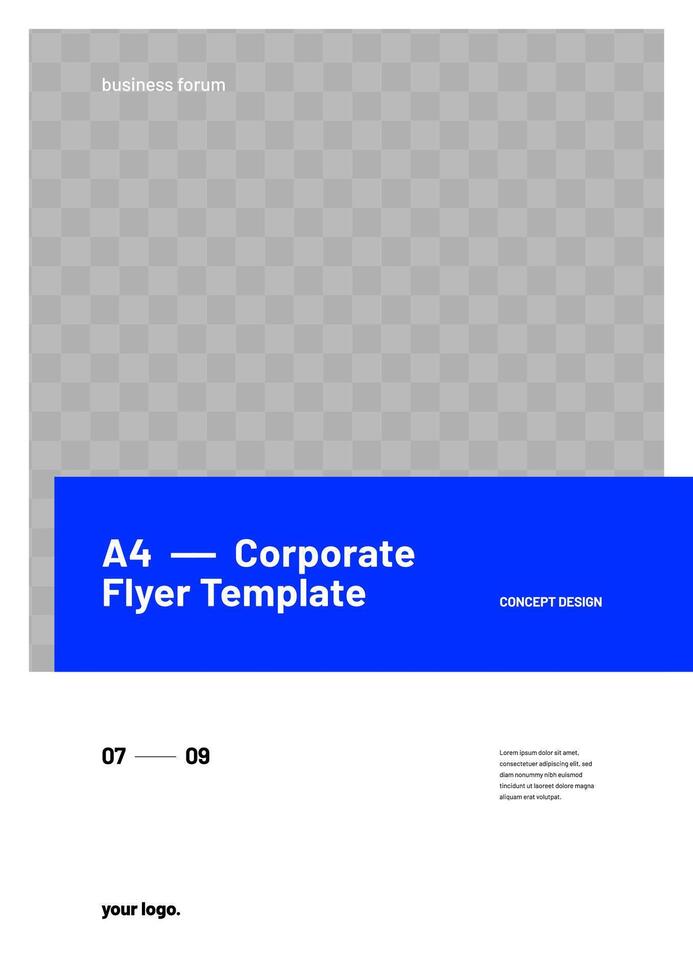Corporate layout template for events, companies or business. Design with photo space for flyer, poster, cover, brochure or banner. Part three. vector