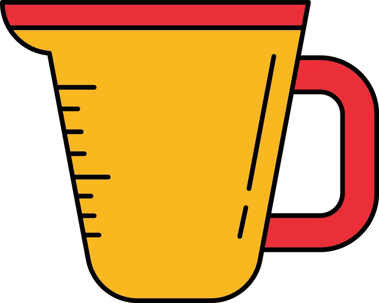 single icon of a measuring cup vector