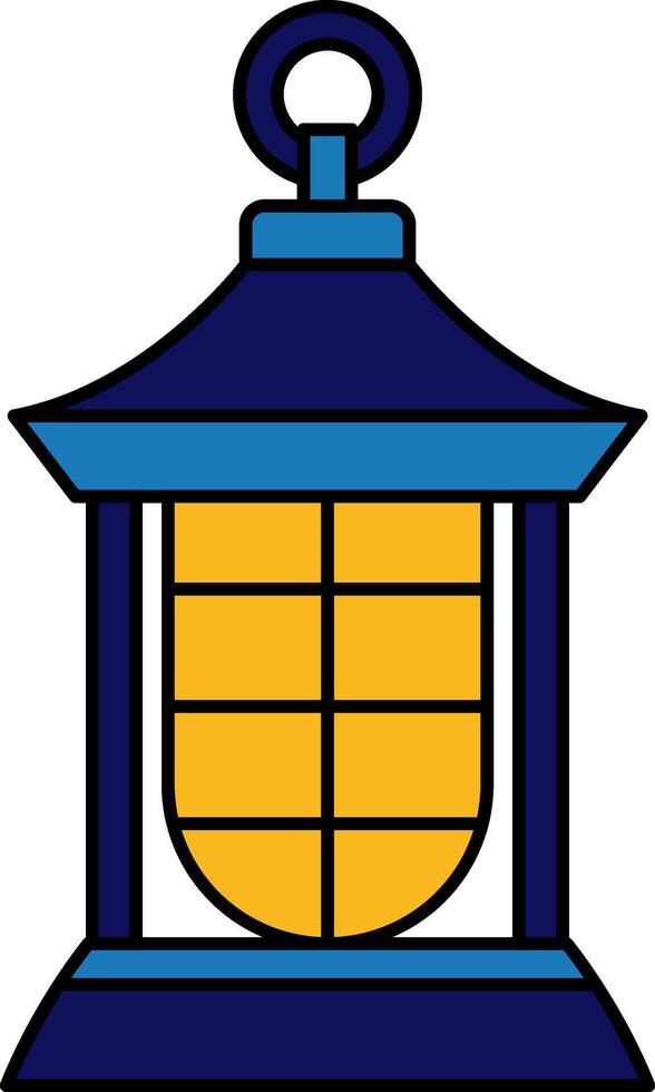 single icon of a camping lantern vector
