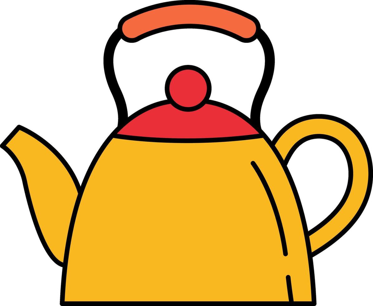 single icon of a tea kettle vector