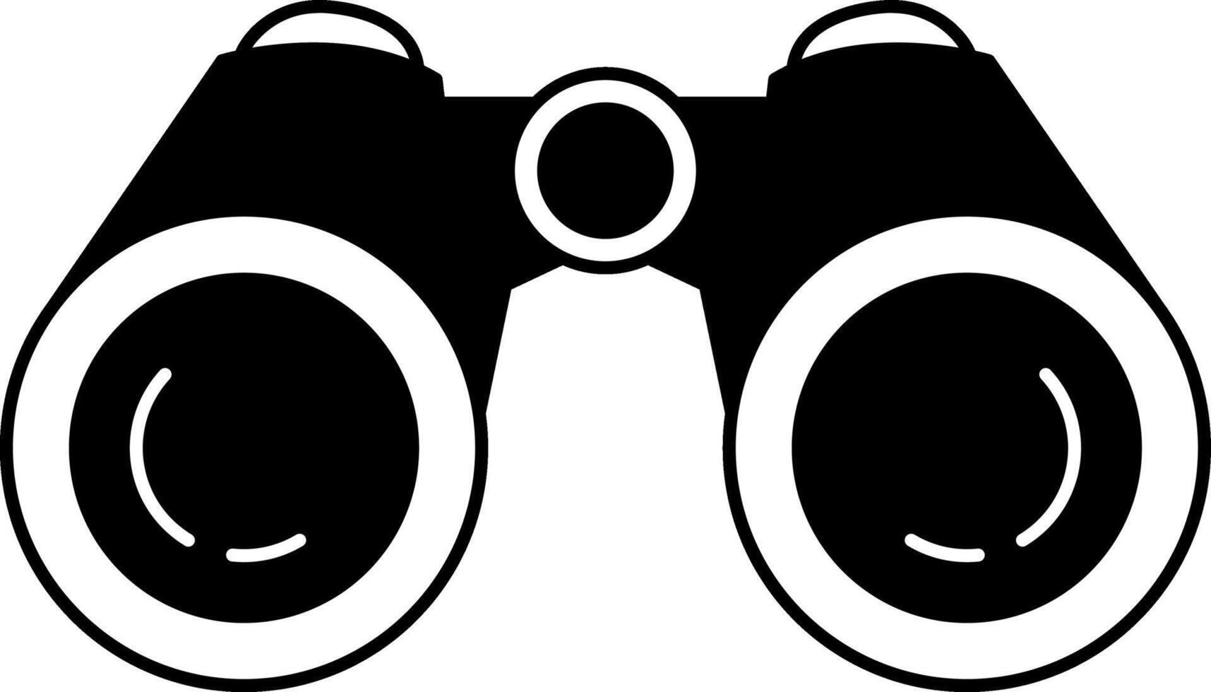 black and white single icon of binoculars vector