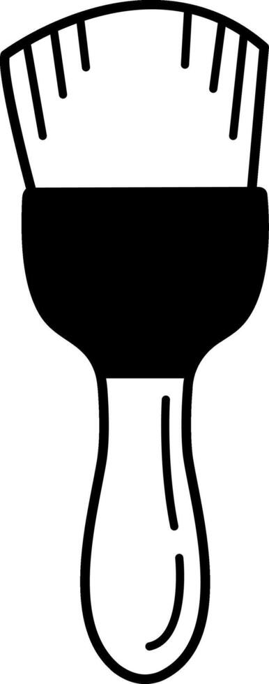 black and white icon of a butter brush vector
