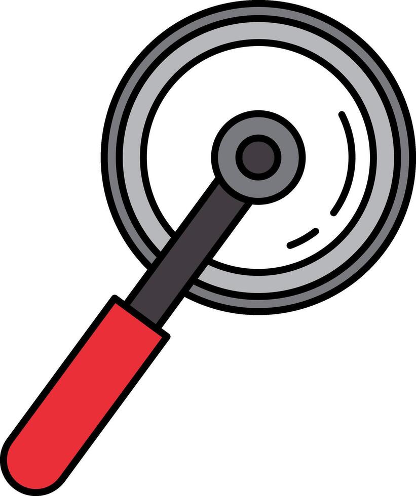 single icon of a pizza cutter vector