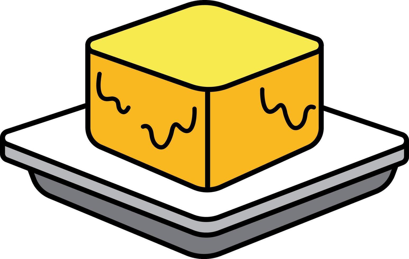 single icon of a butter block vector