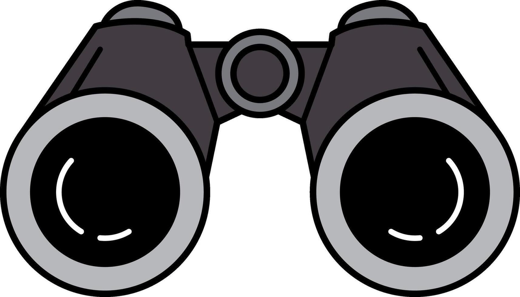 flat icon of gray binoculars vector