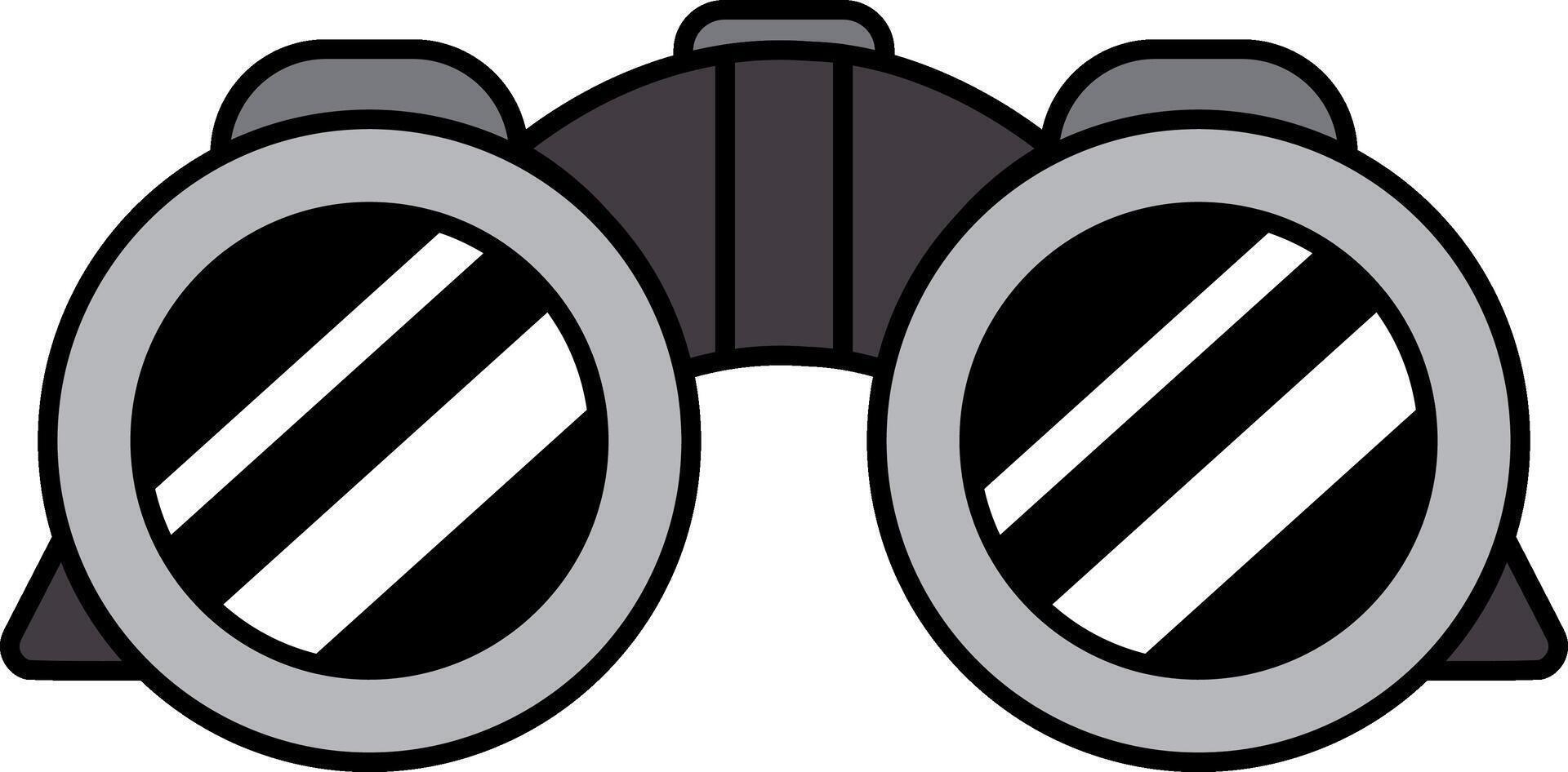 single icon of gray binoculars vector