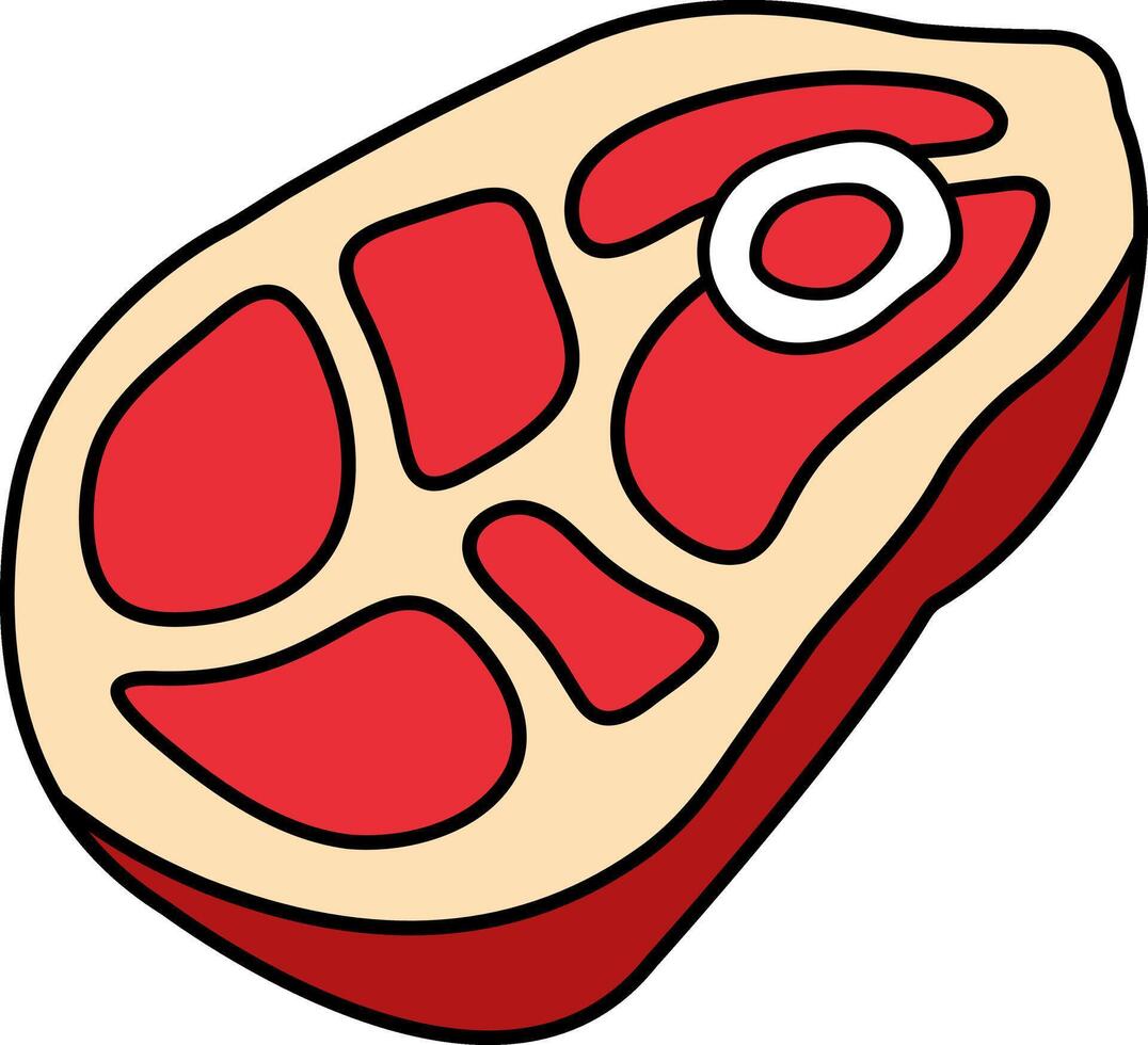 icon of a piece of meat vector