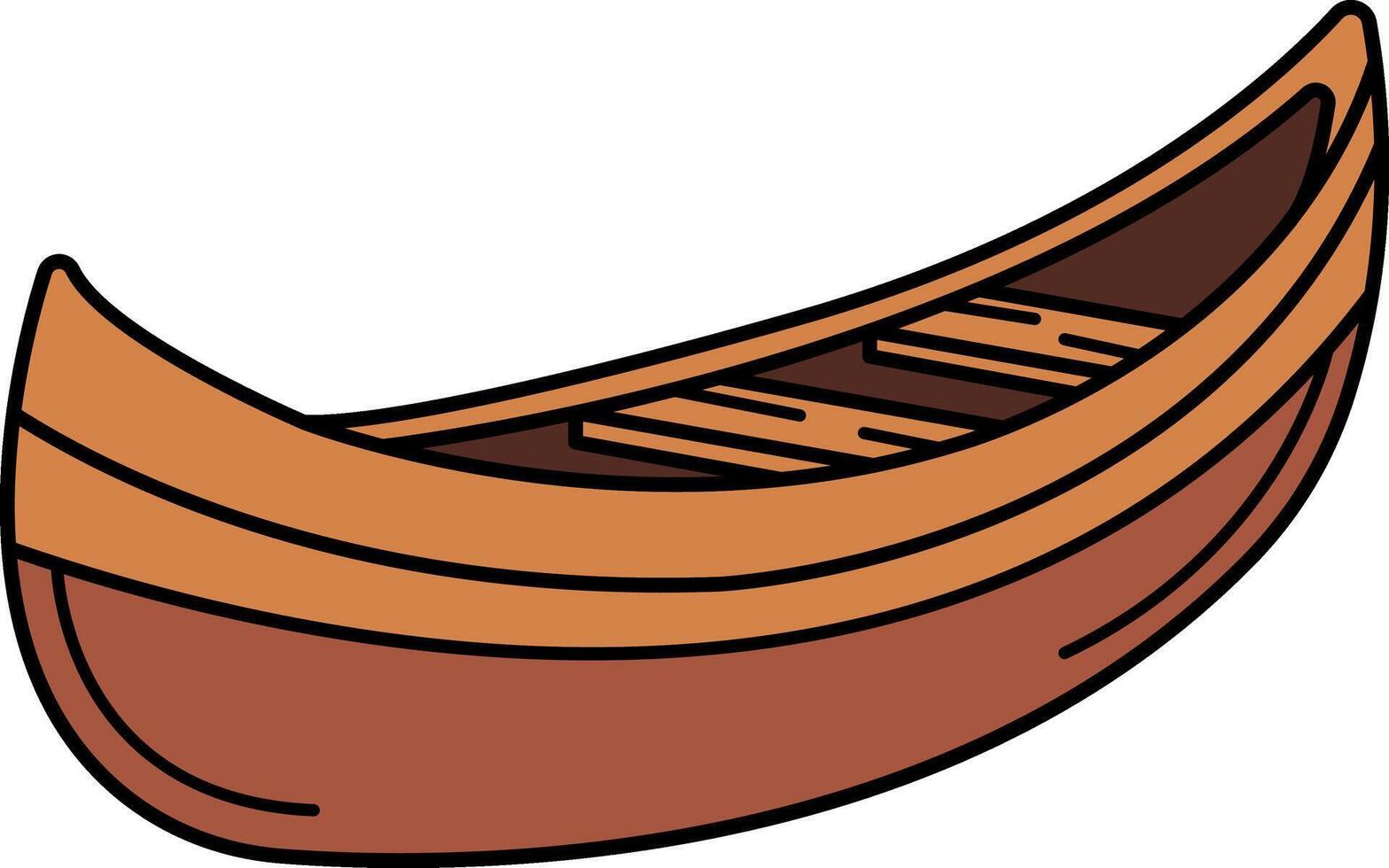 single flat icon of a kayak vector