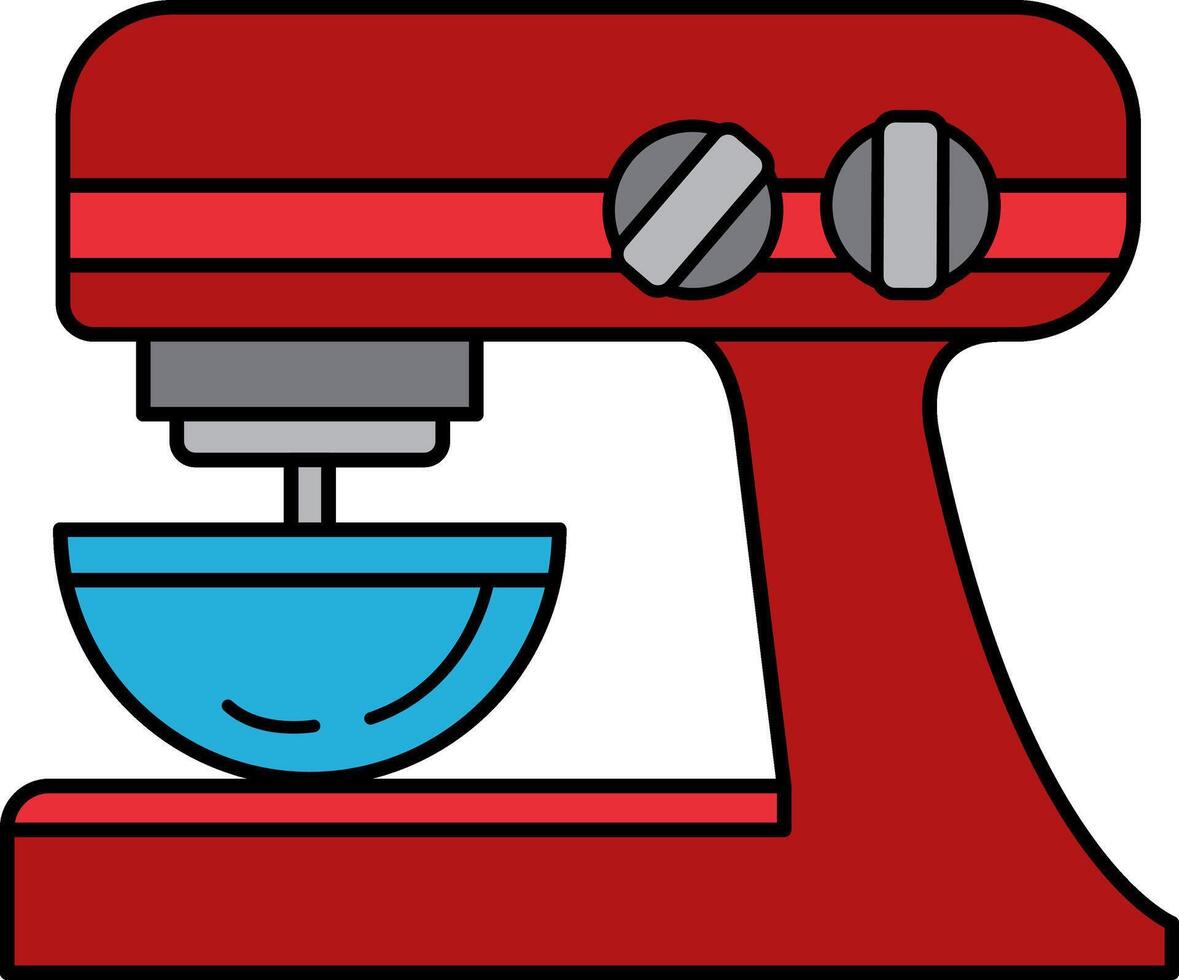 icon of bakery dough mixer machine vector