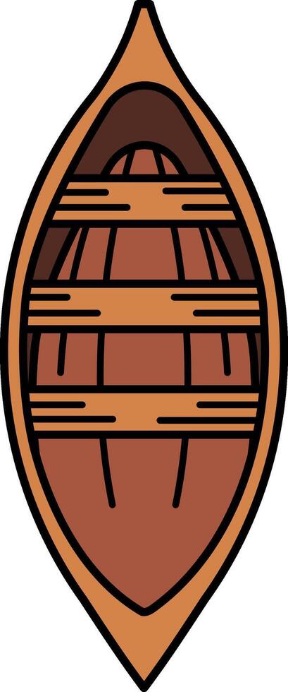 single icon of a kayak vector