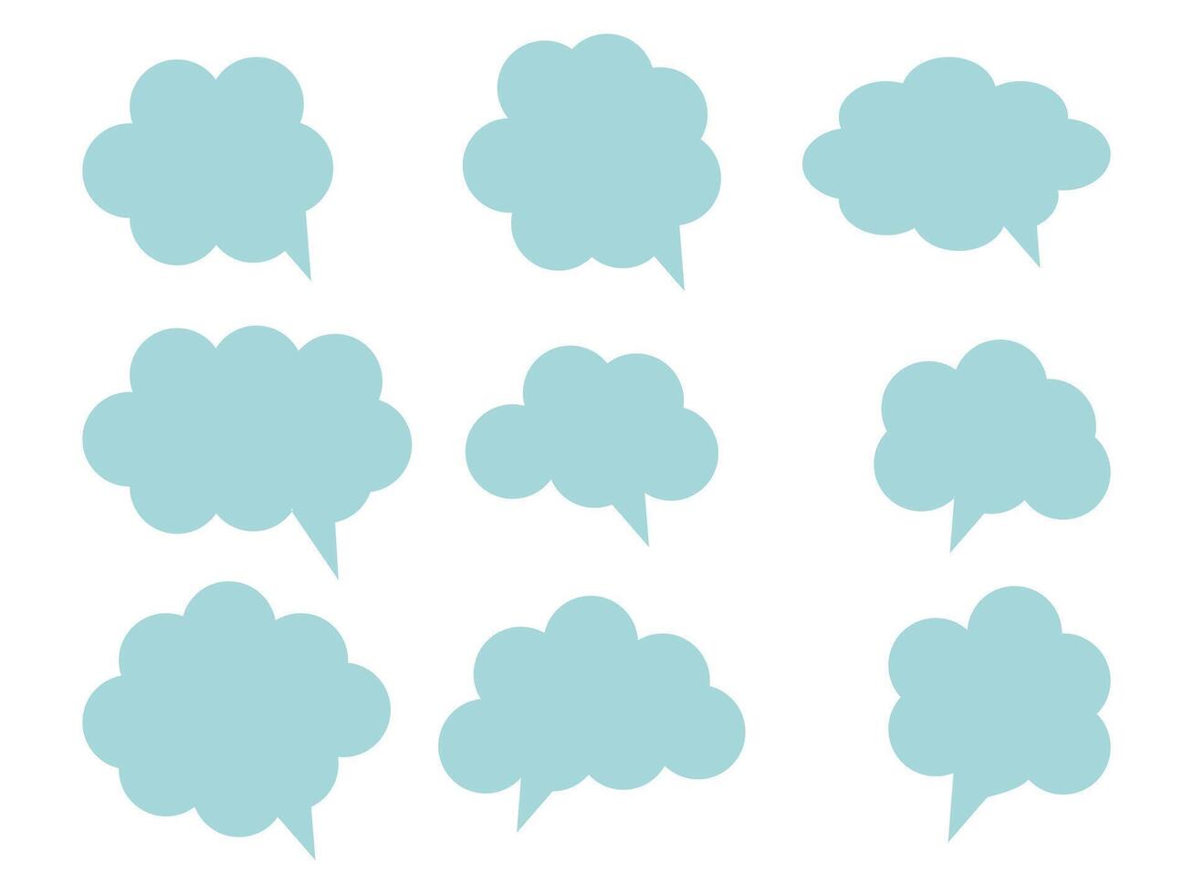 A set of blank templates for phrases and dialogues in the form of blueprints vector