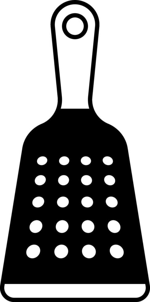black and white single icon of a grater vector