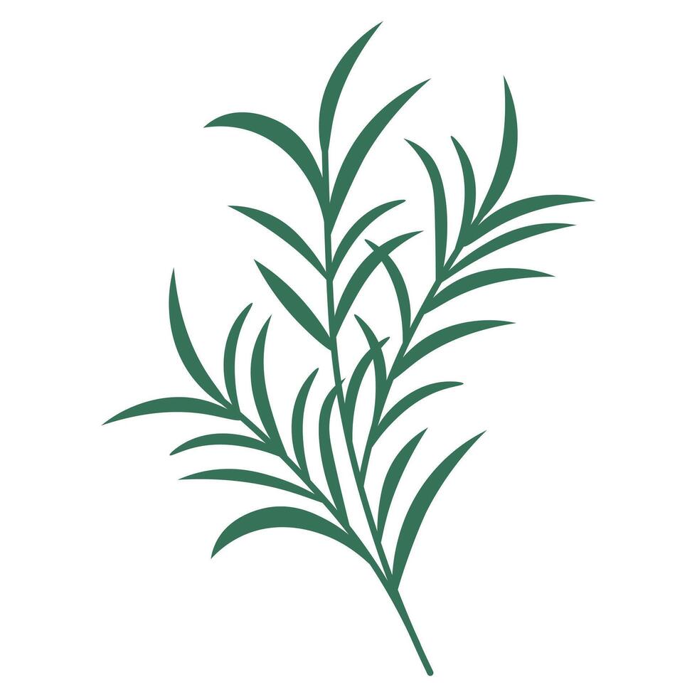 Minimal Green Leaf Branch vector