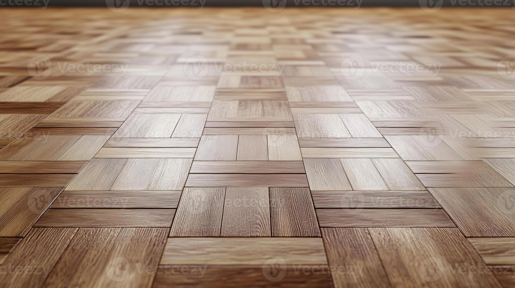 Close-up of a wooden floor in the room photo