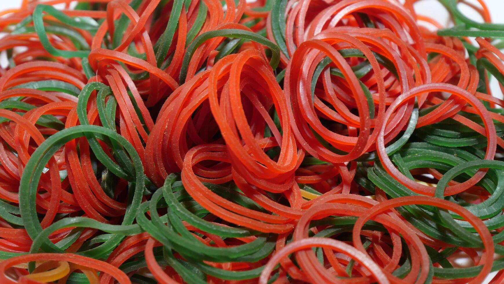 close up of rubber bands photo