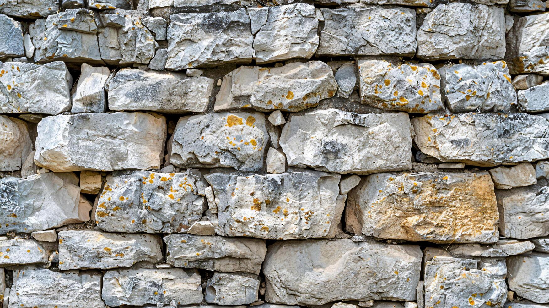 Rustic weathered ancient stone wall copy space background photo