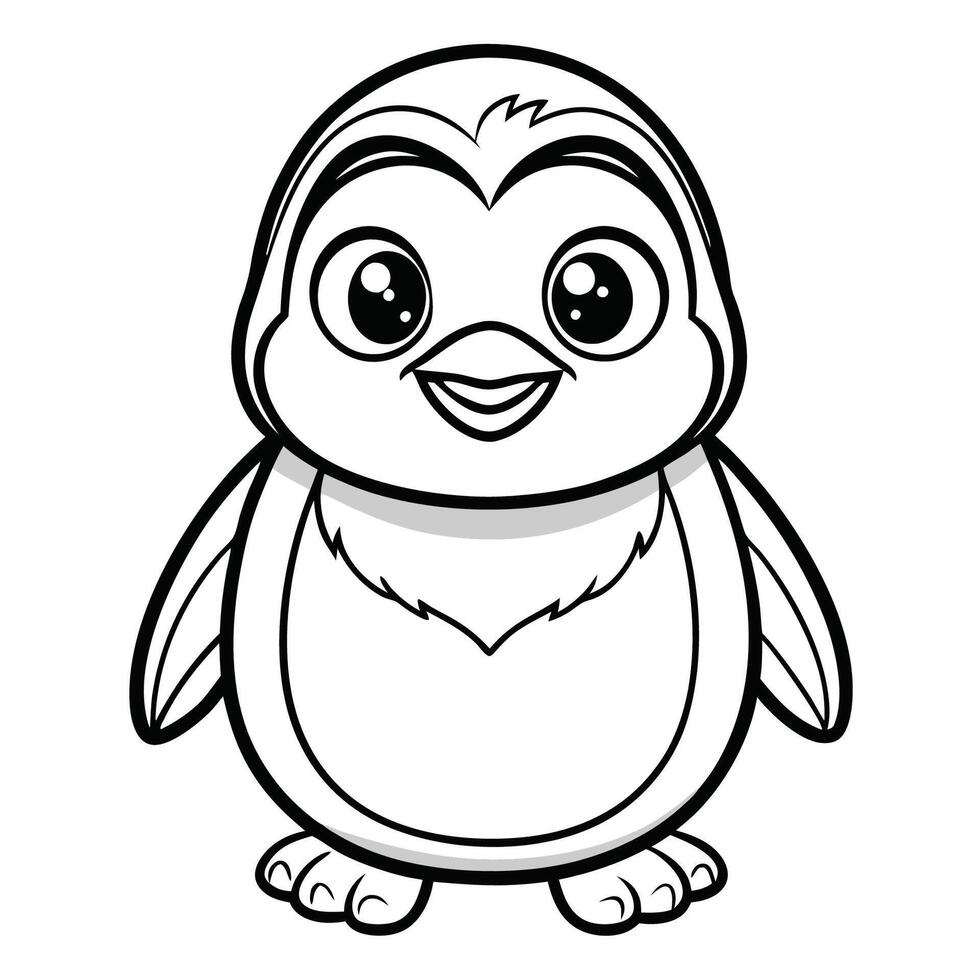 Comical Cartoon Penguin Characters for Artwork and Illustrations vector