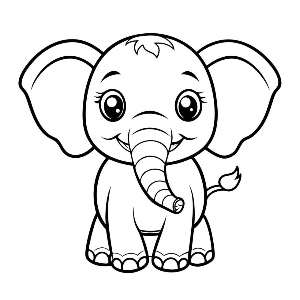 Illustrative Cartoon Characters of Humorous Elephants vector