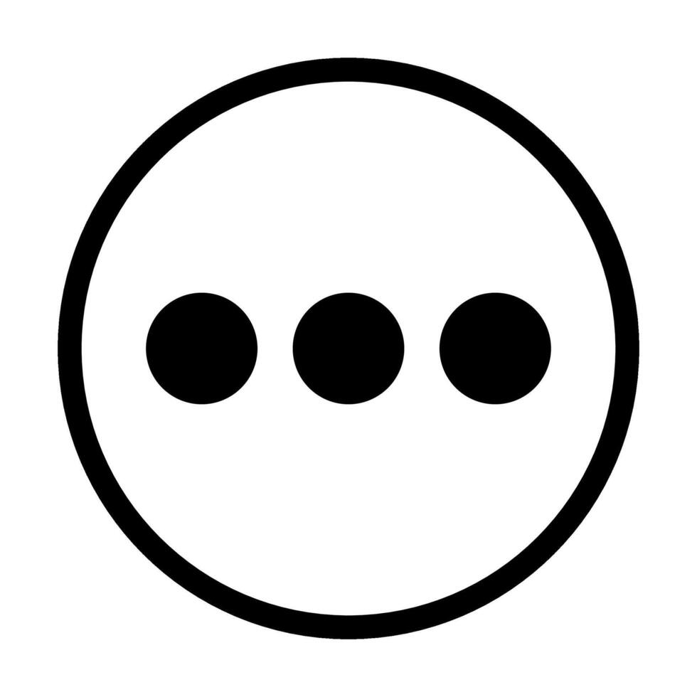 More symbol icon on white background. vector