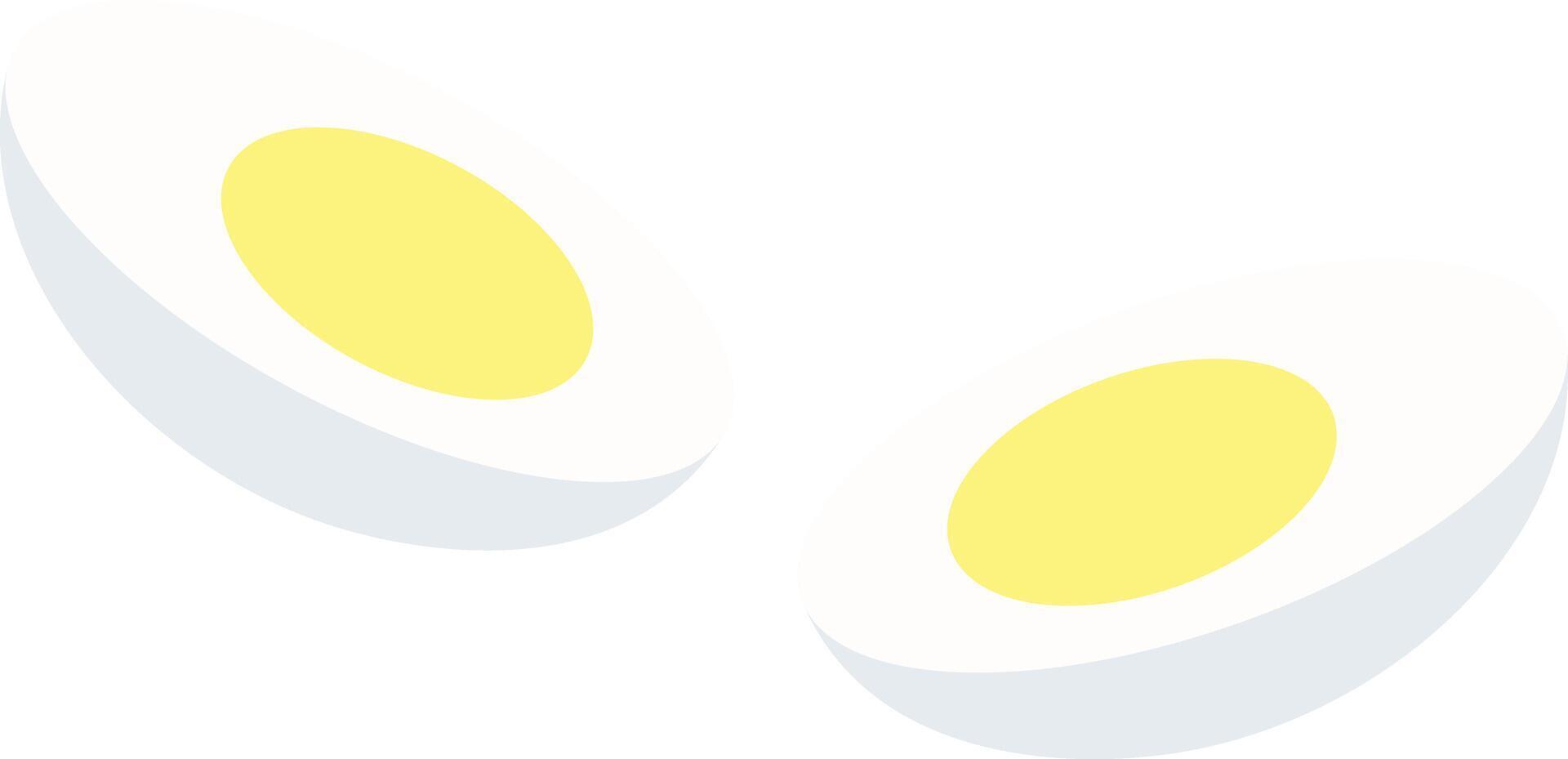 Illustration of Halved Boiled Eggs vector