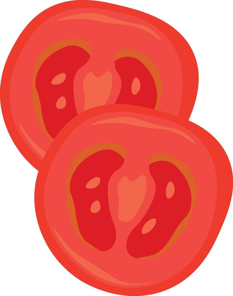 Illustration of Sliced Tomatoes vector