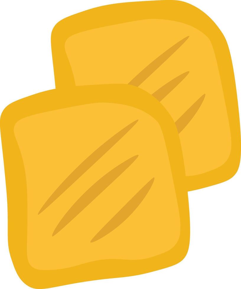 Illustration of Two Slices of Toast vector