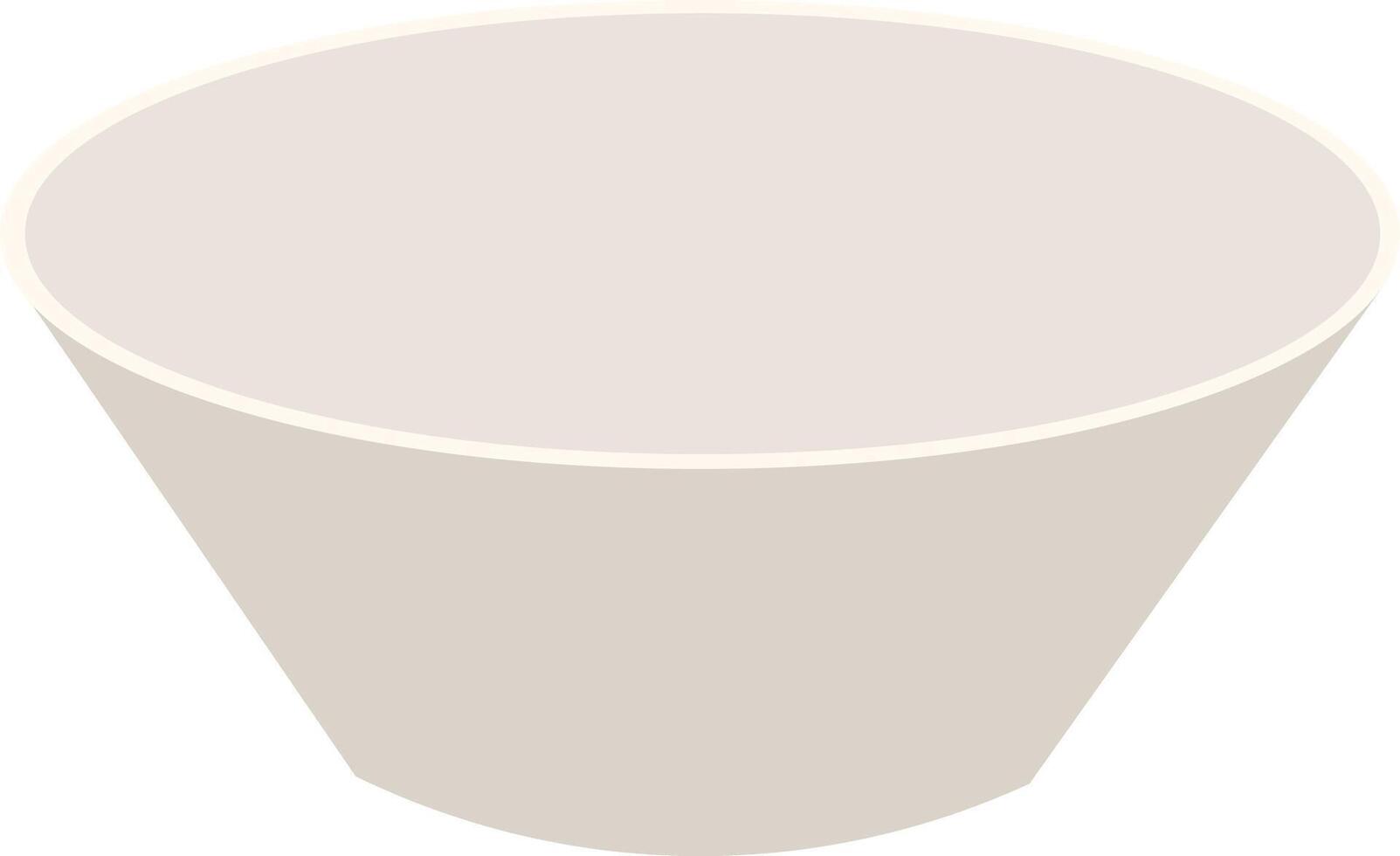 Simple White Bowl Illustration vector