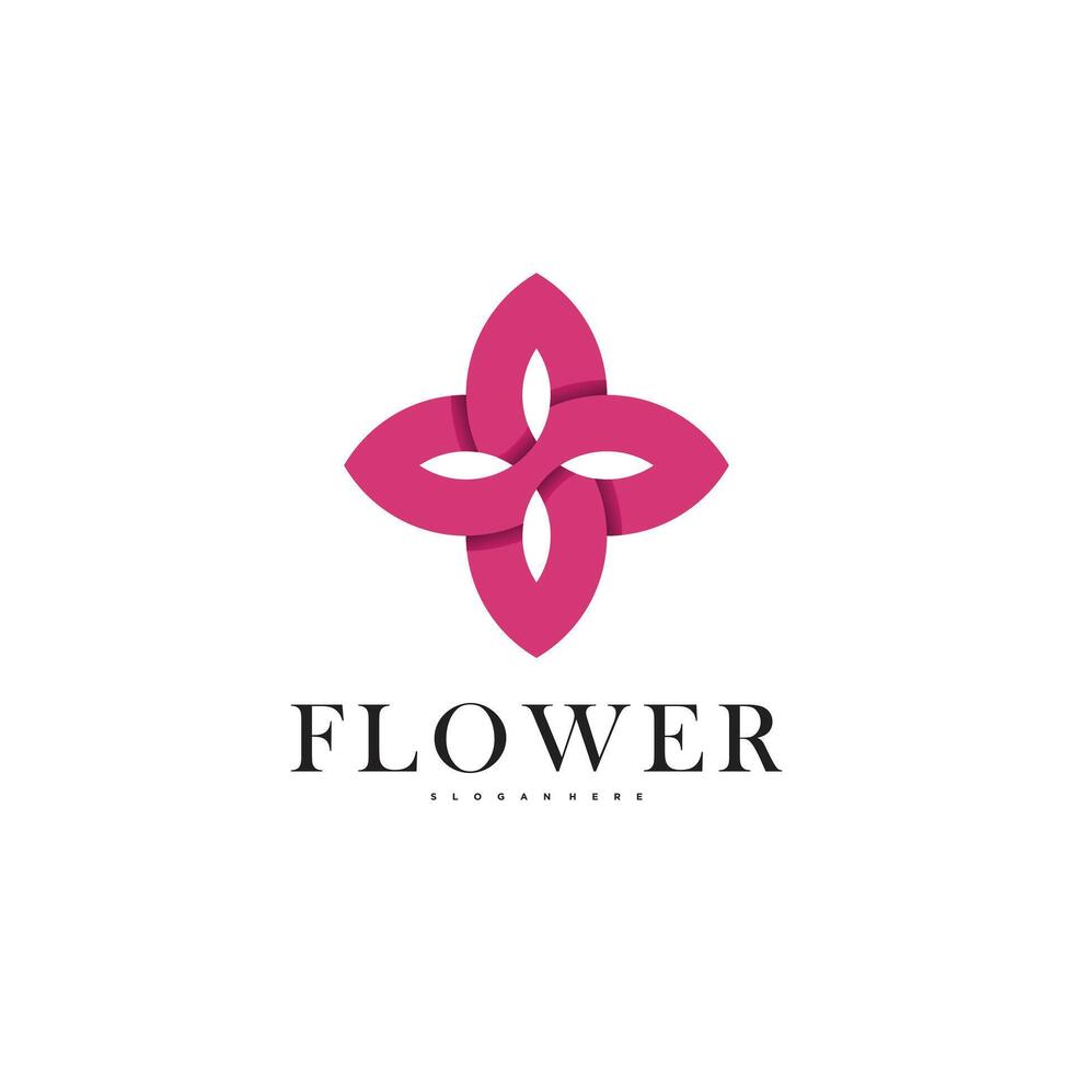 Abstrack elegant flower logo template. Modern design. Premium vector