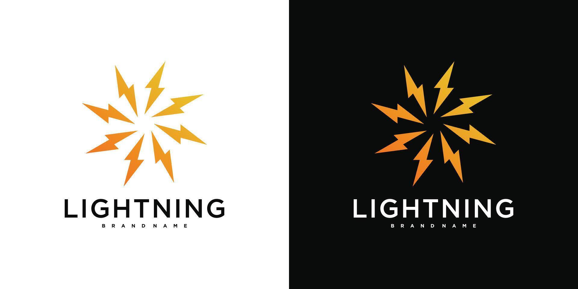 Abstract sun logo designs. lightning circle or energy vector