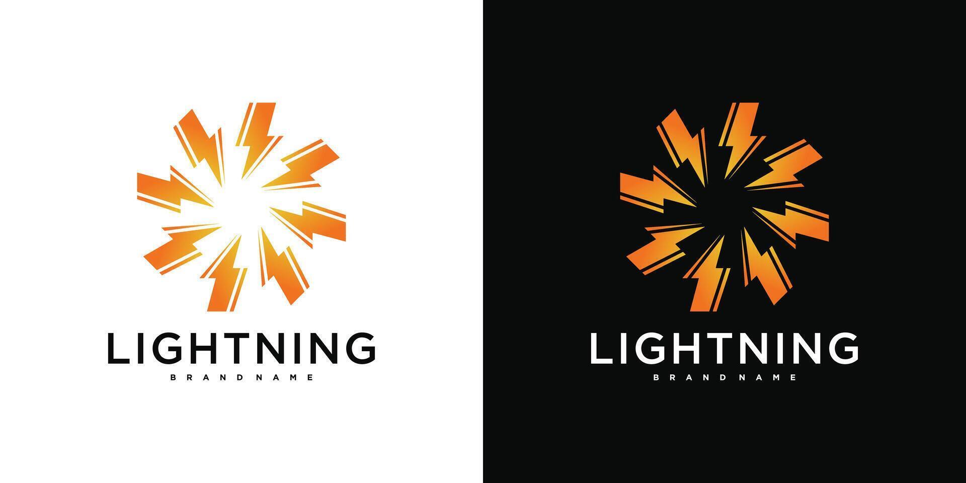 Abstract sun logo icon. lightning circle or energy. Premium vector