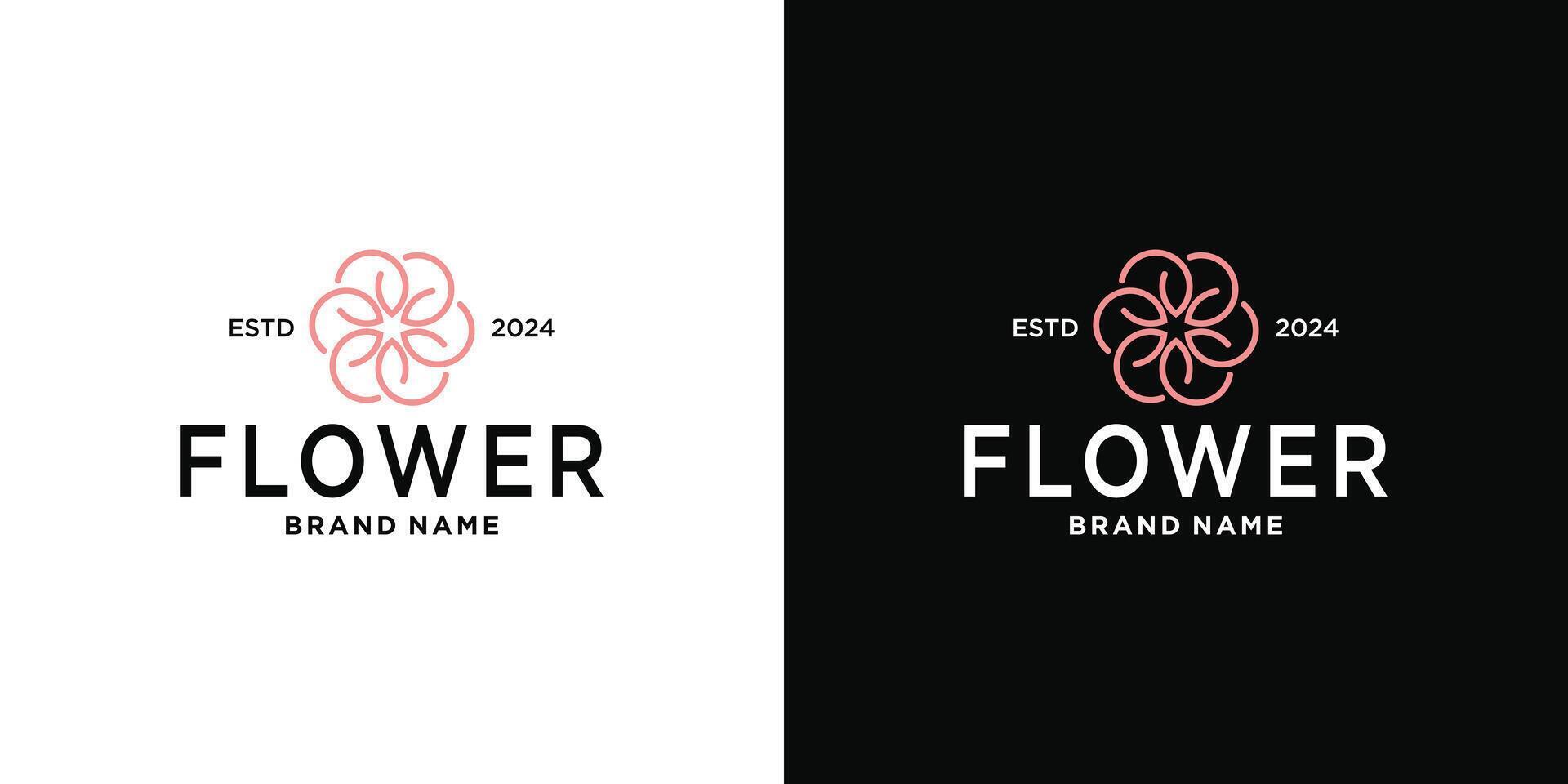 Abstract flower logo design. Premium vector