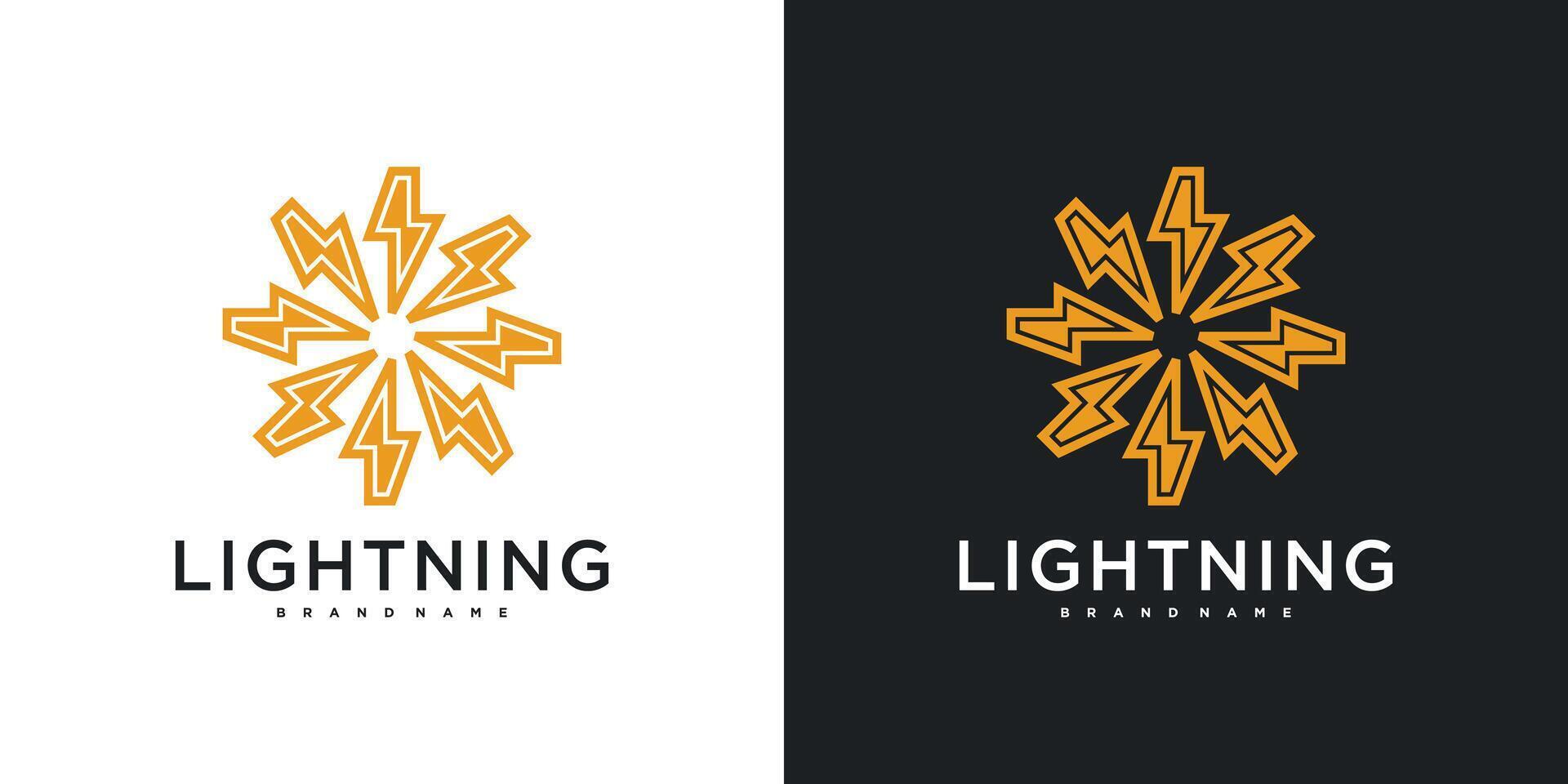 Abstract sun logo. lightning circle or energy vector