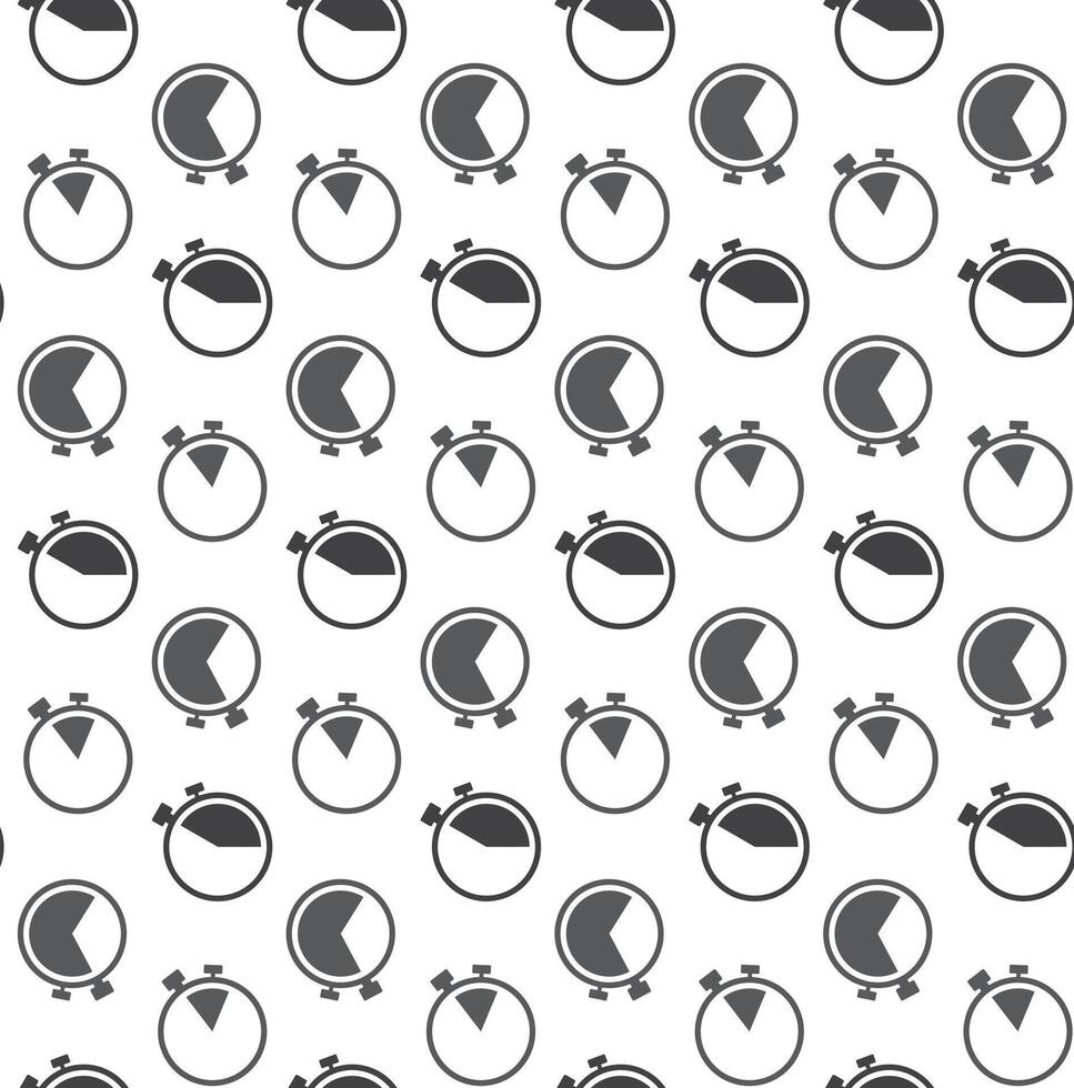 Minimalist stopwatch pattern simple design monochrome style vector