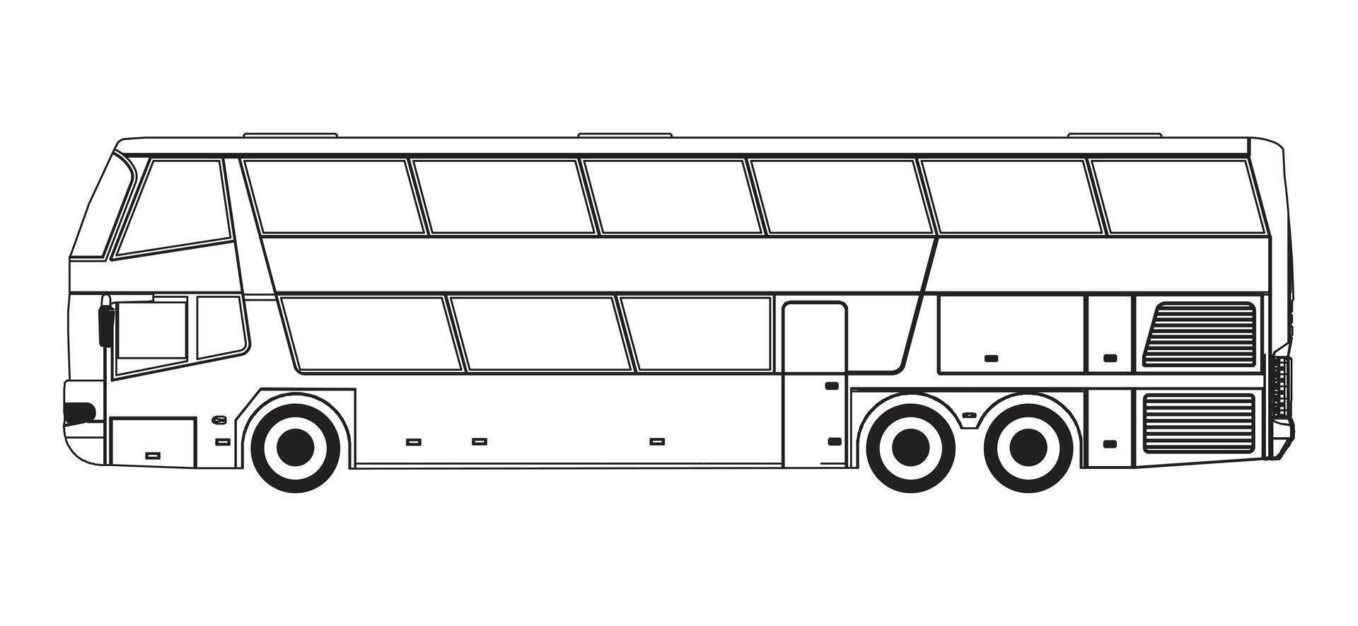 Bus Outline Sketch Set vector