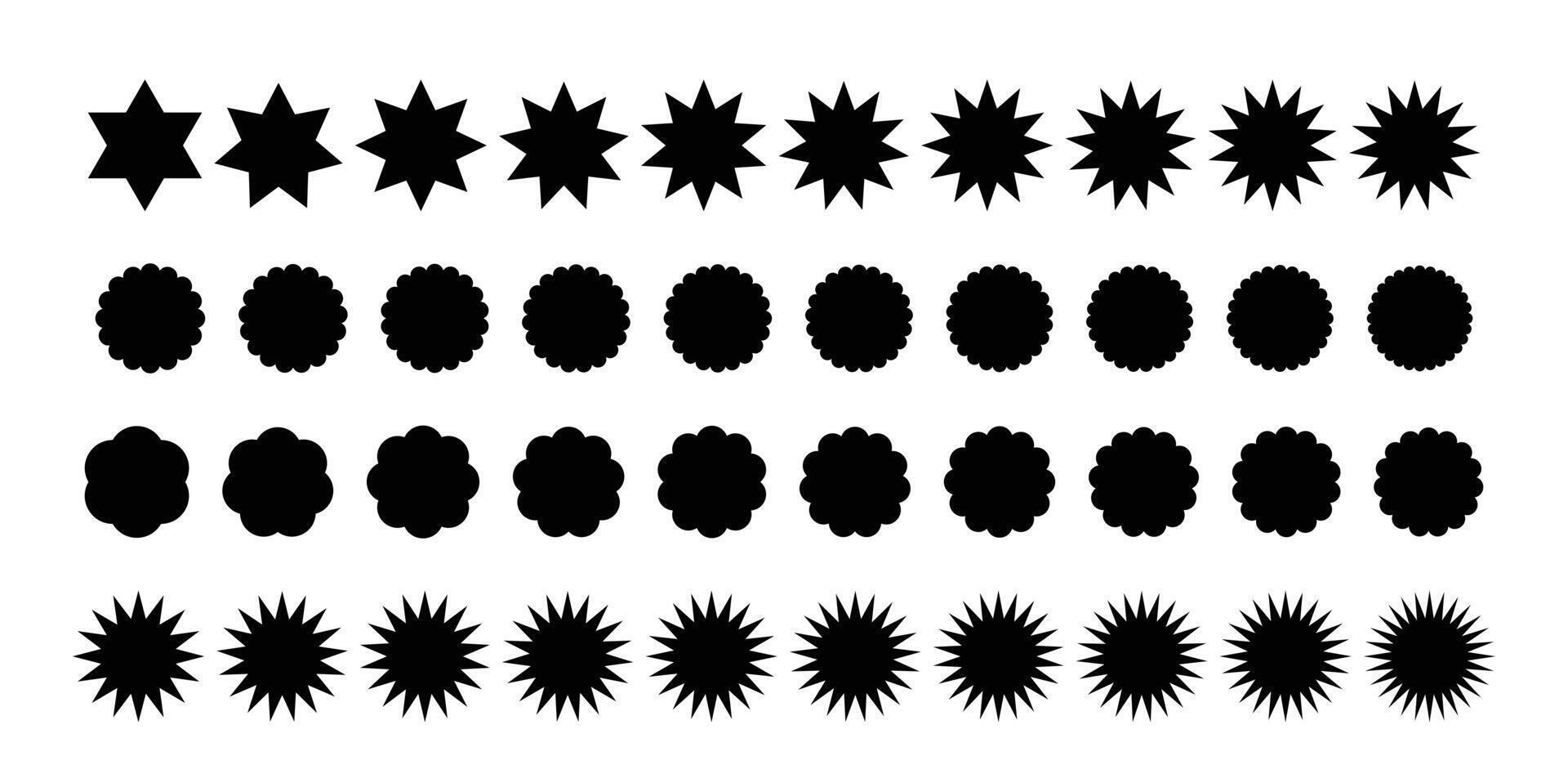 Collection of back price tags stickers vector