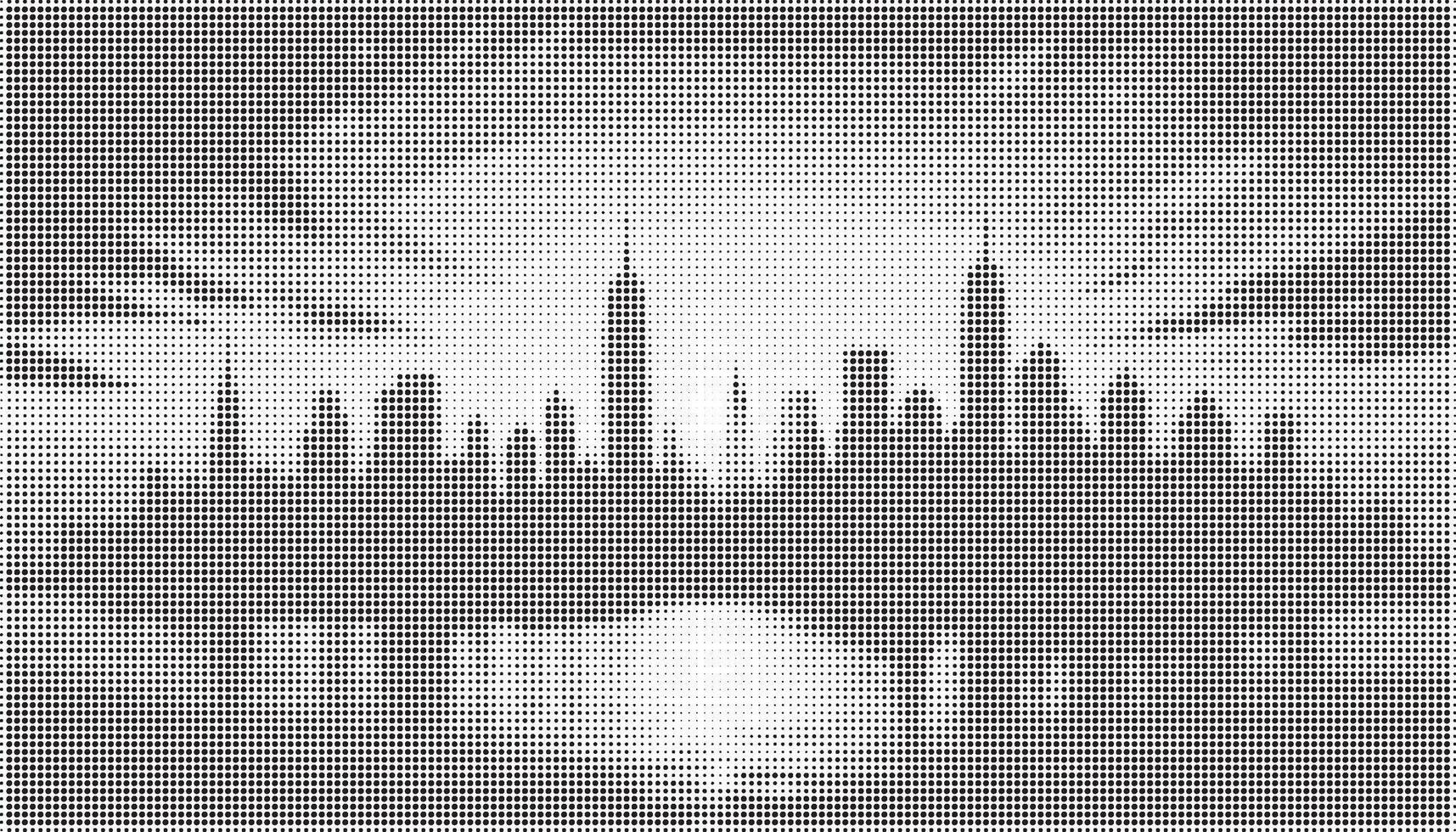 A black and white image of a city skyline vector