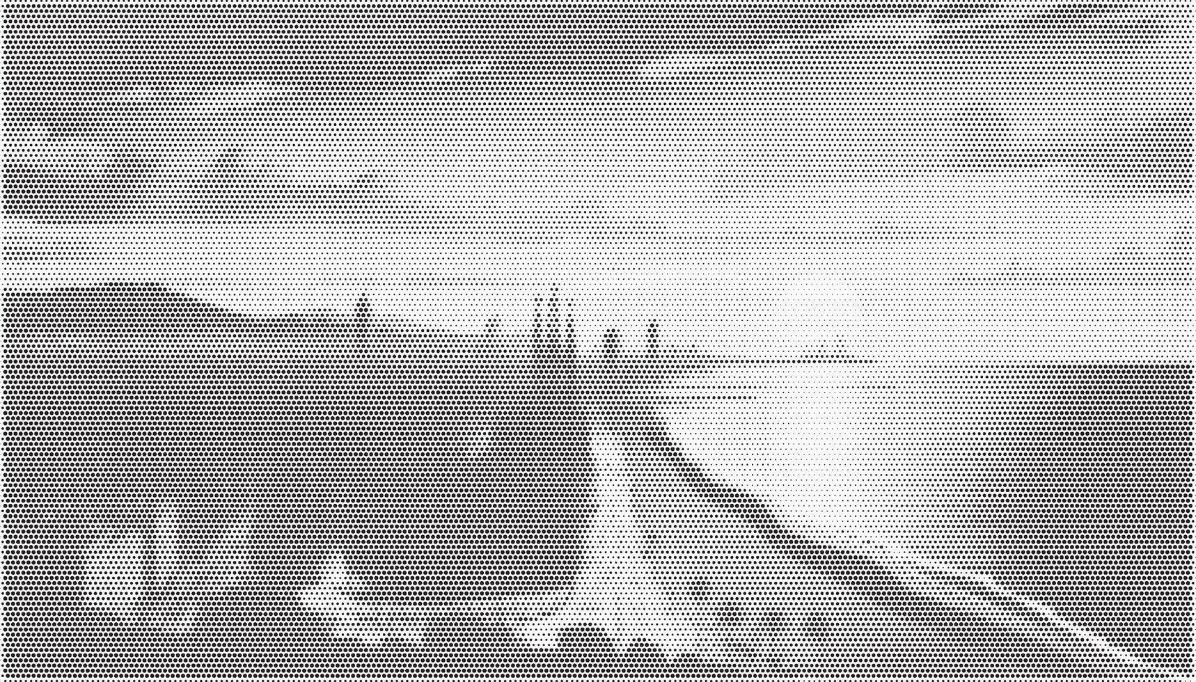 a halftone silhouette of Barcelona with the Sagrada Familia and the beach in the distance, as the sun sets over the city. vector