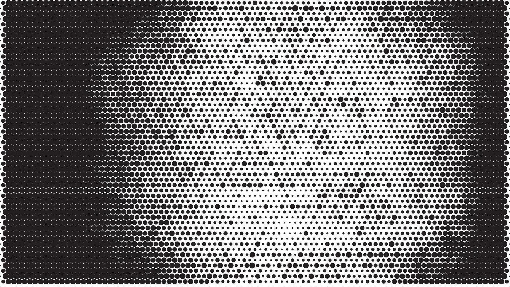 A black and white image of a face with dots vector