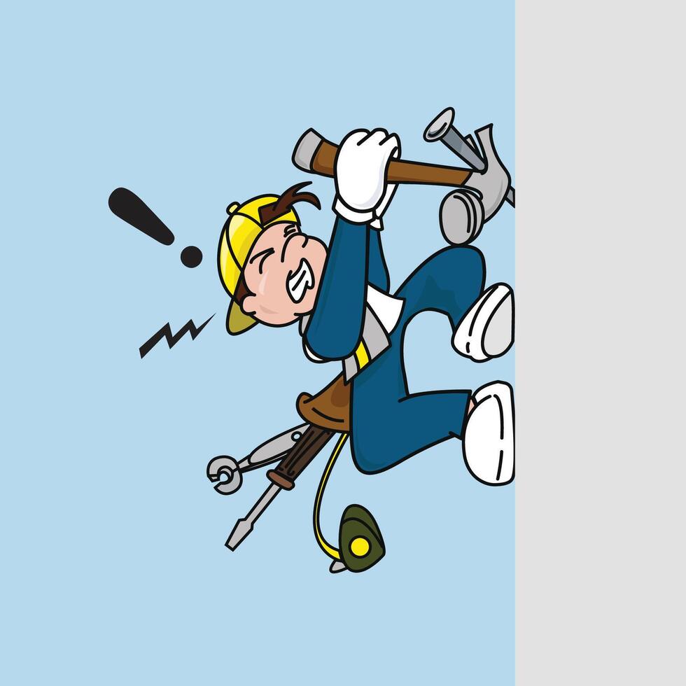 Maintenance Support Service Hard Tough Work vector