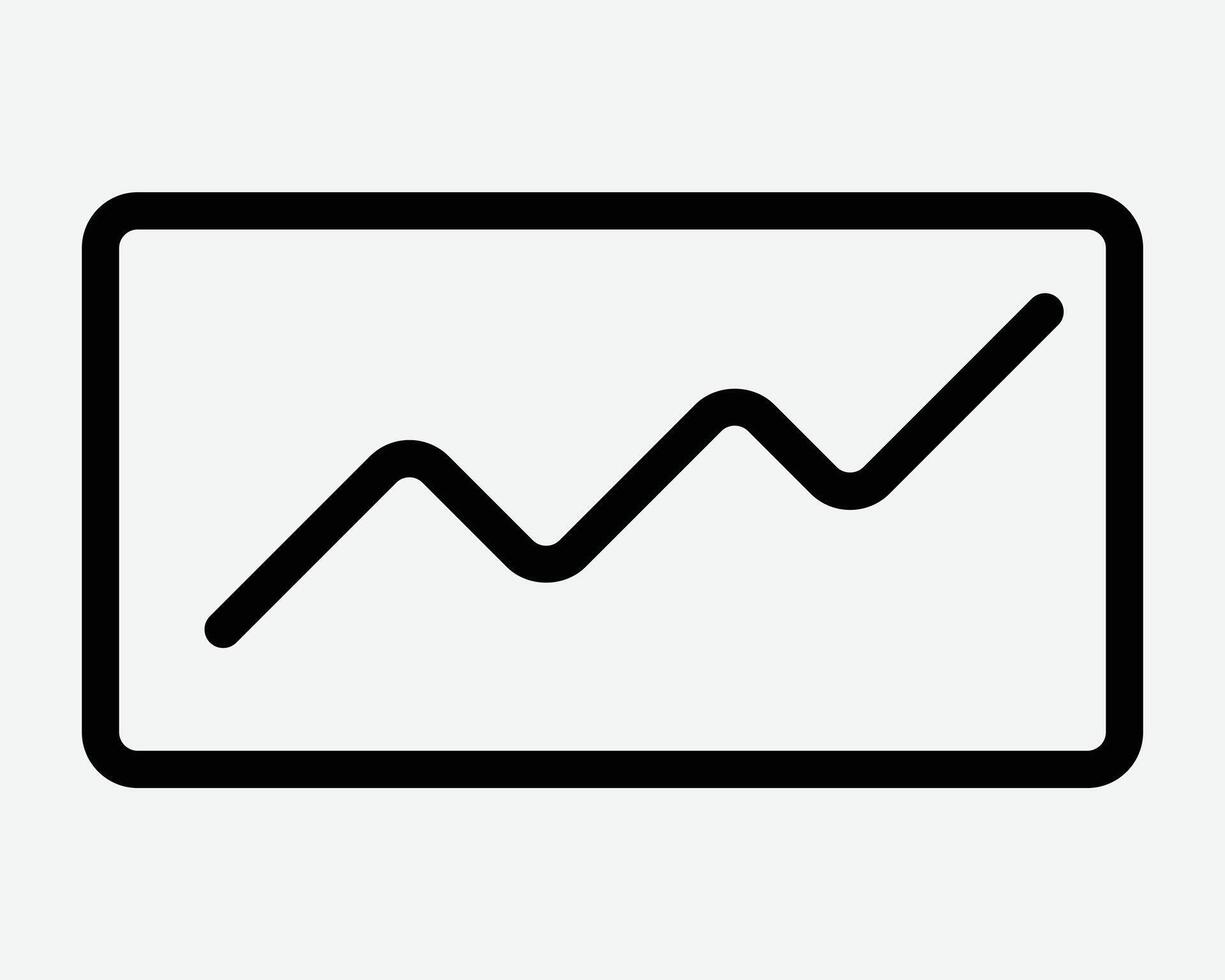 Graph Line Trend Icon Business Sales Profit Revenue Outline Projection Forcast Economy Progress Stats Statistics Up Upwards Investment Report Sign Symbol vector