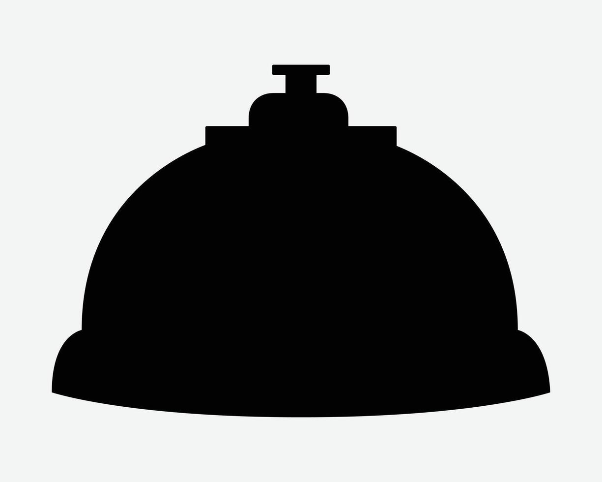 Call Bell Icon Waiter Ring Ringer Attention Ding Hotel Concierge Reception Front Desk Customer Service Black Silhouette Outline Shape Graphic vector