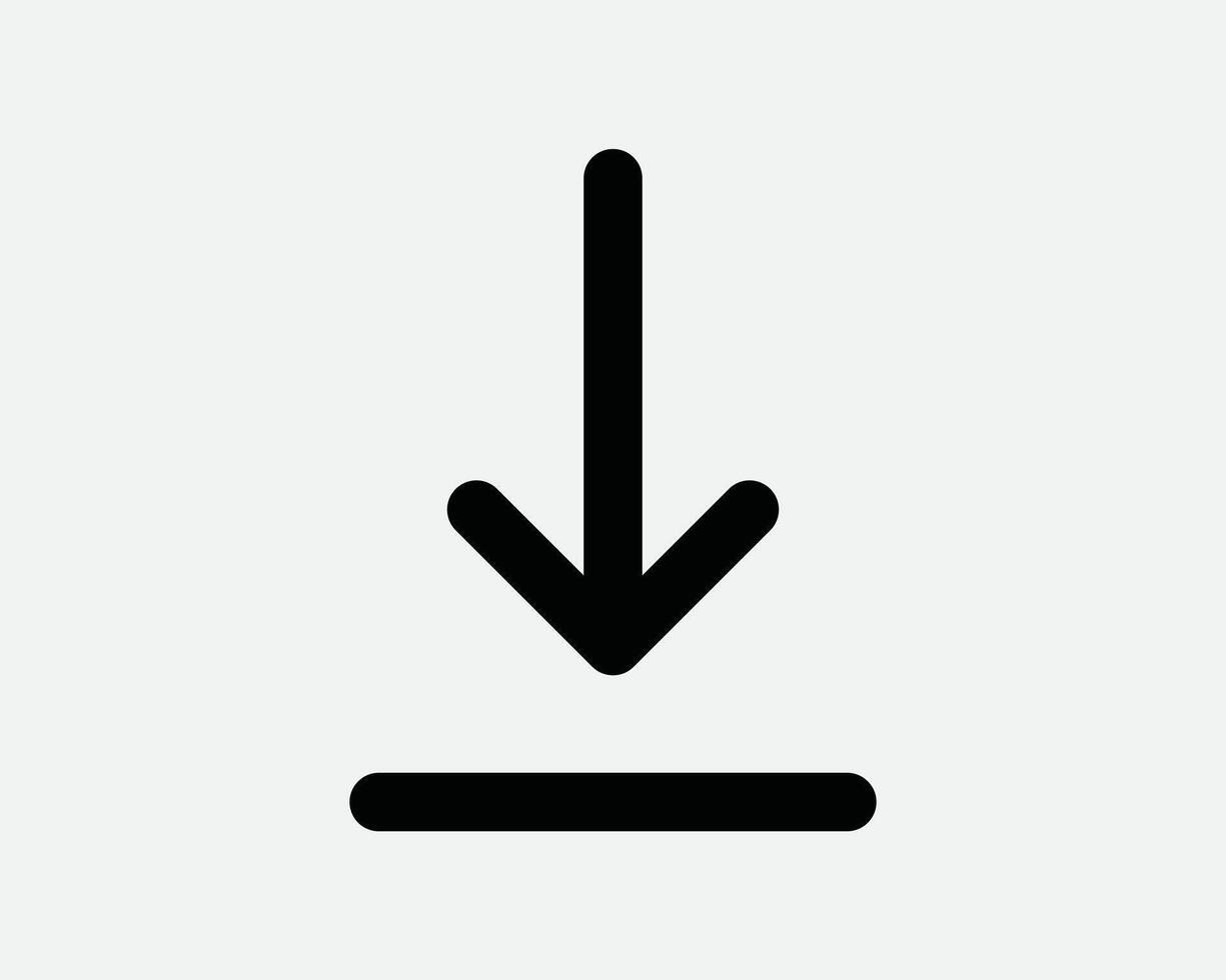 Download Arrow Icon Down Load Downloading Server Data Cloud Storage Archive File Site Website App Sign Symbol Black White Graphic Illustration vector