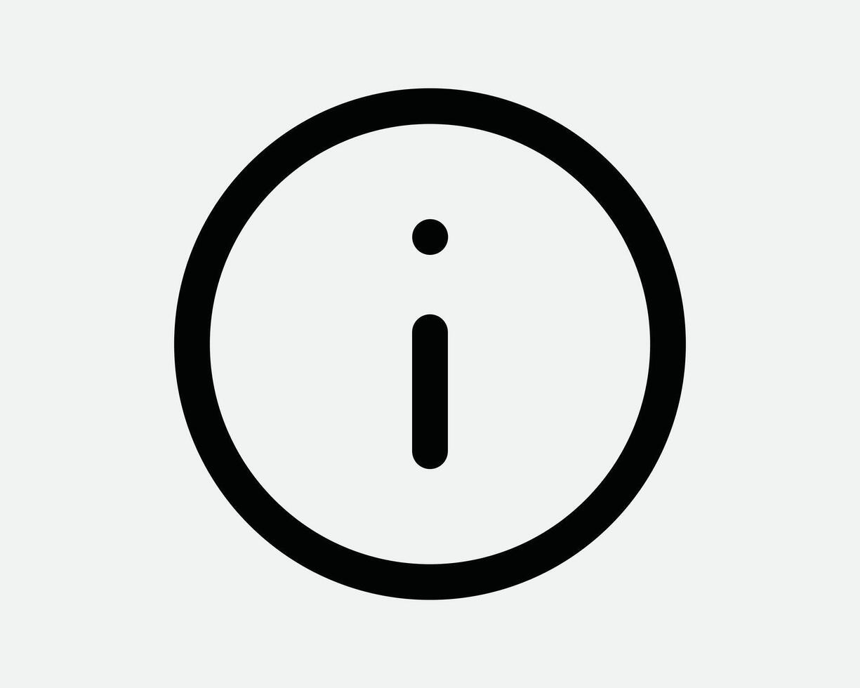 Info Round Button Information Circle Symbol Icon Help Desk Guidance Support Center Customer Service Call Question Queries Black White Outline Line Shape vector
