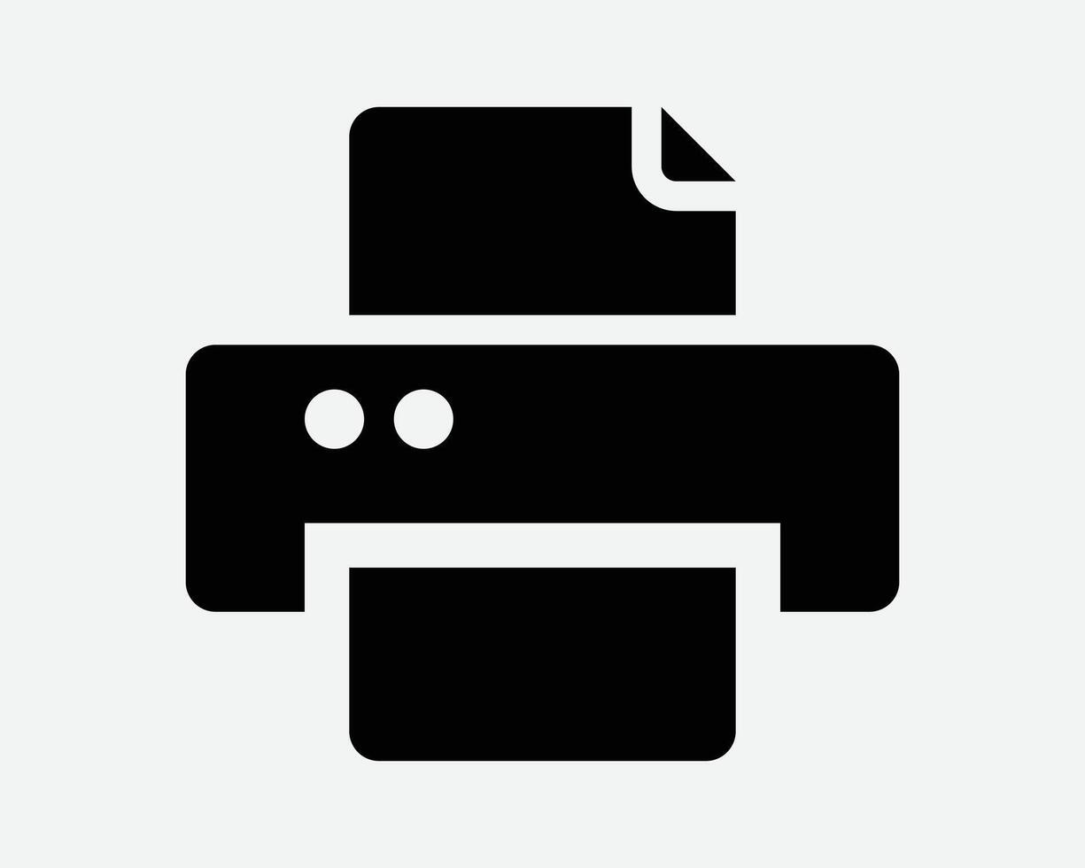 Printer Icon Scanner Symbol Print Machine Office Fax Document Printing Graphic Black White Shape Business Equipment Device Scan Sign Illustration vector