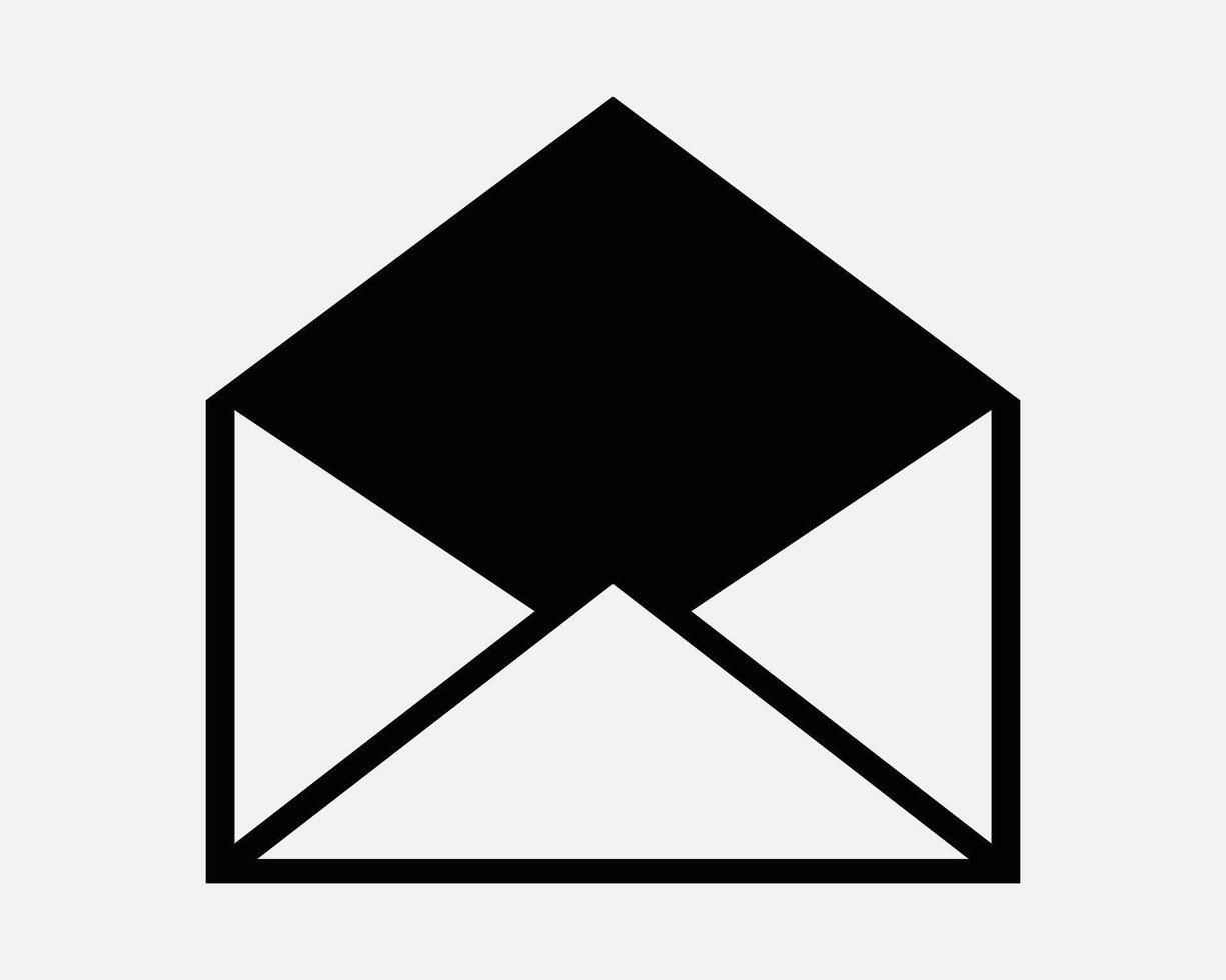 Open Envelope Icon Postal Paper Mail Post Email Read Communication Newsletter Mailbox Mailing Receive Received Message Line Outline Symbol Sign vector