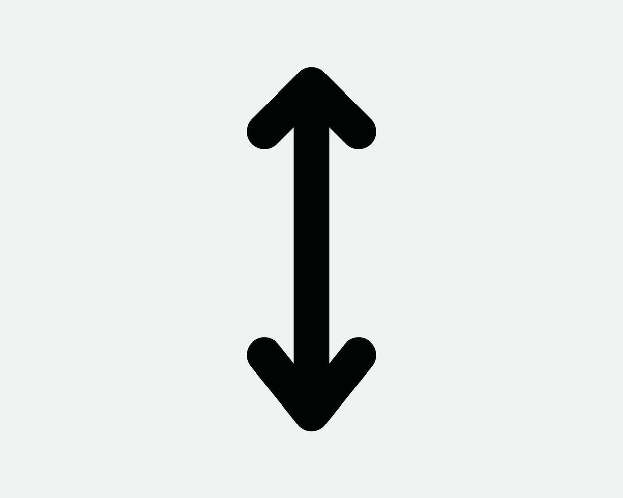 Up Down Arrow Icon Scale Arrowhead Point Pointer Lift Elevator Ascend Descend Upload Download Shape Outline Graphic Progress Bar Graph Black Line vector